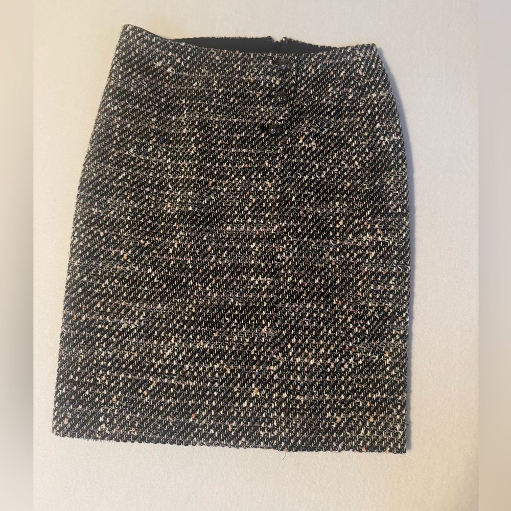 Talbots Black and White Tweed Pencil Skirt